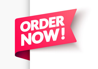 Bookmark Flag With Text Order Now