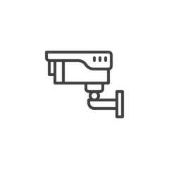 cctv camera line icon