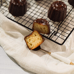 Delicious Caneles photoshoot set up