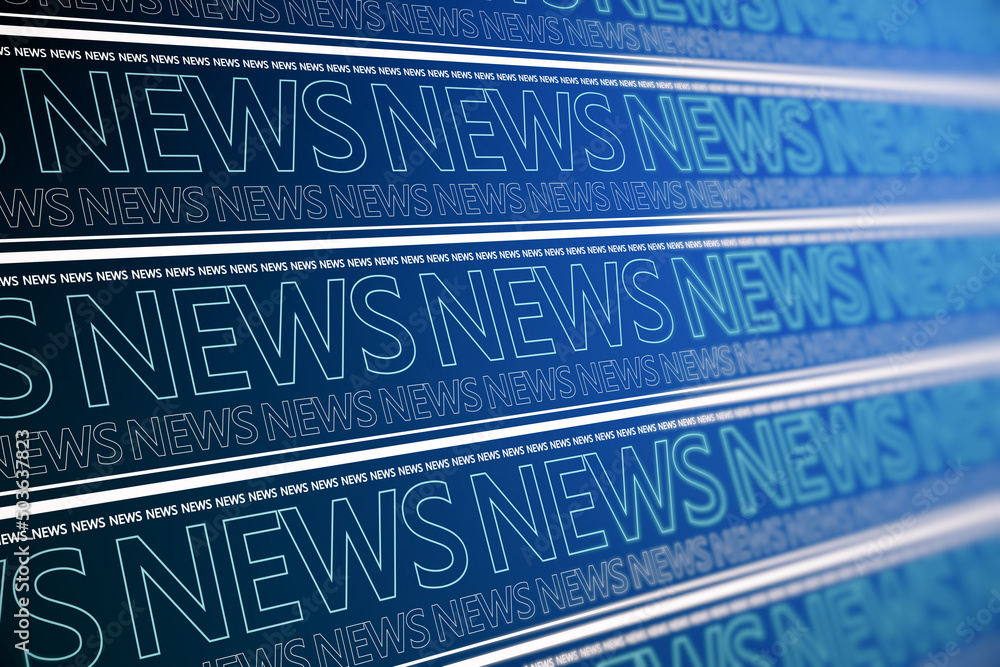 Poster abstract glowing blue breaking news pattern background. headline, communication and global world con