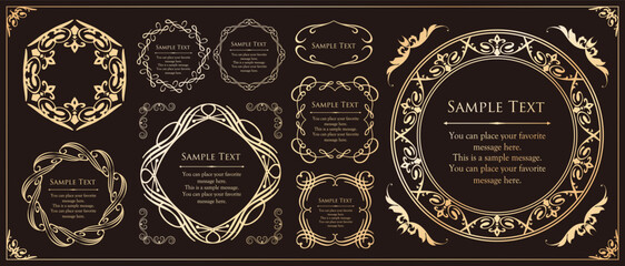Luxury frame design card design antique luxury vintage