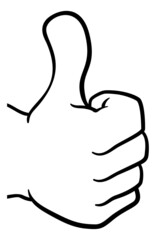 Thumbs Up Hand Cartoon Icon