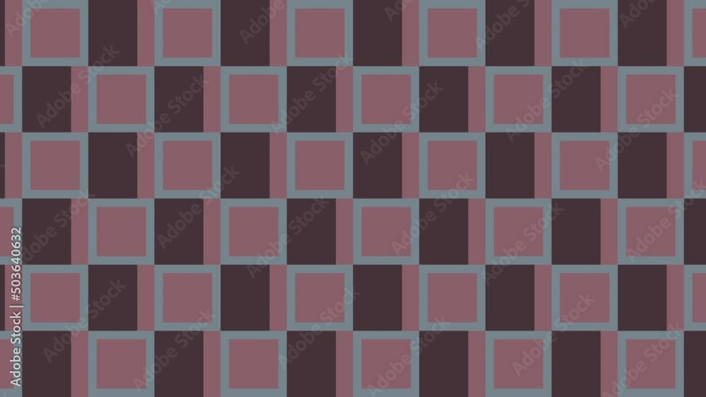 Poster abstract dynamic pattern with multicolor geometric elements. seamless loop background in a flat desi