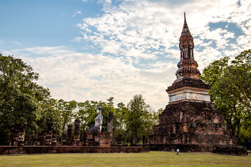 Wat Traphang Ngoen temple and buddha in Sukhothai historical park, Thailand