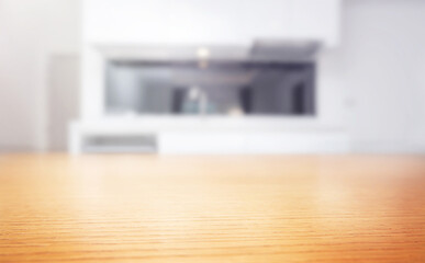 Fototapeta na wymiar Table top on kitchen background
