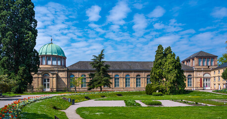 Fototapeta na wymiar The botanical garden next to the palace. Karlsruhe, Baden Wuerttemberg, Germany, Europe