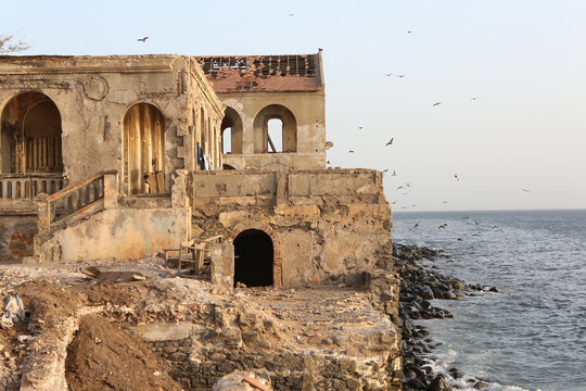Goree island, Dakar, Senegal, Africa. &Icirc;le de Gor&eacute;e architecture, Gor&eacute;e landmark, monument, Goree cityscape. House in Goree island, Senegal, Africa. Atlantic ocean