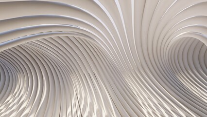 Abstract gray curve waves background 3d render