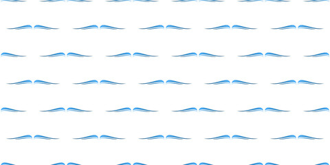 Seamless Rows of Simple Open Blue Books - Modern Style Texture on White Background - Vector Design