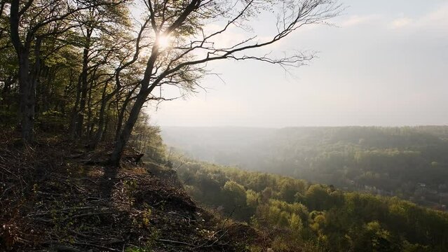 Beautiful View Of Small Town in spring time. Bleicherode, Deutcshland.