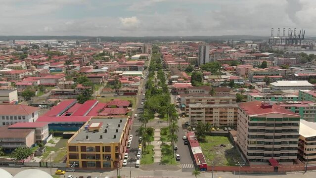 Ciudad de Colon Panama Drone