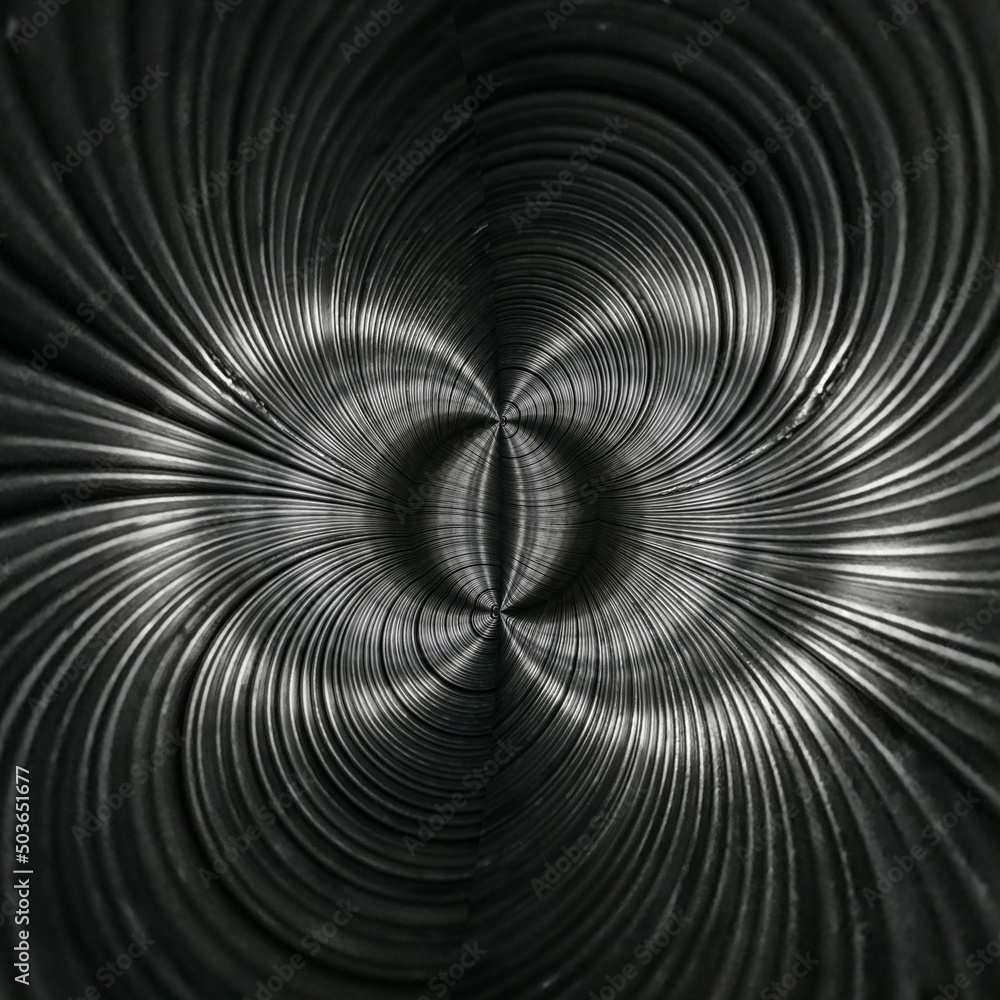 Aufkleber cyclone style design in shades of grey patterns from stack of metallic plates