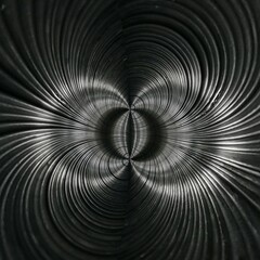 cyclone style design in shades of grey patterns from stack of metallic plates