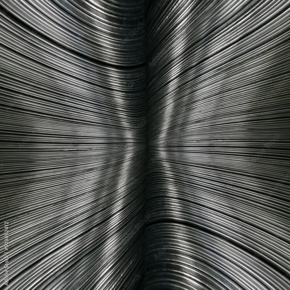 Poster shades of grey patterns from stack of metallic plates