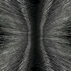 3D exploding surface view in shades of grey patterns from stack of metallic plates