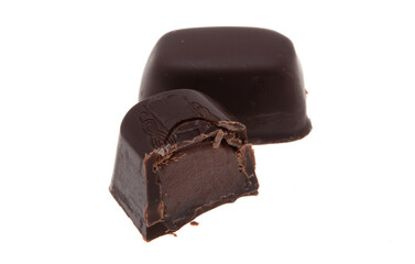 chocolate candies isolated