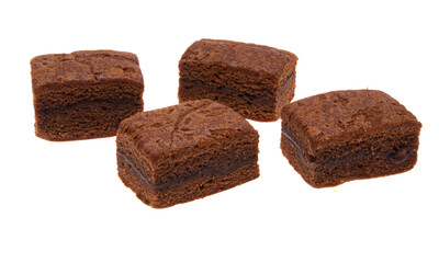 chocolate brownie biscuit isolated