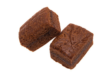 chocolate brownie biscuit isolated