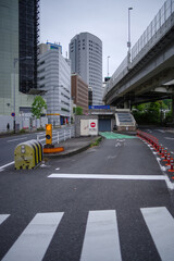 Fototapeta na wymiar 赤坂見附の交差点付近の風景