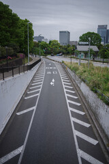 首都高からの出口の道