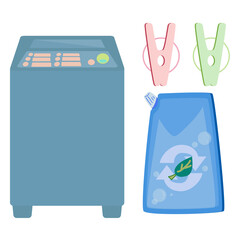 洗濯機とランドリーアイテム