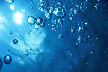 Underwater Bubbles Sunlight, Underwater background Bubbles