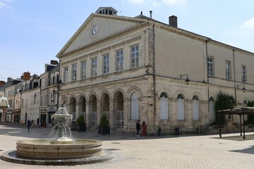 Fototapeta na wymiar Le conservatoire, vue de l'extérieur, ville de Châteauroux, département de l'Indre, France