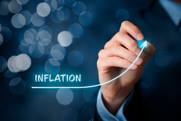 Growing inflation concept - obrazy, fototapety, plakaty