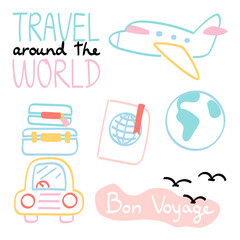 Travel collection - hand drawn