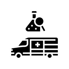 mobile drug testing glyph icon vector. mobile drug testing sign. isolated contour symbol black illustration - obrazy, fototapety, plakaty