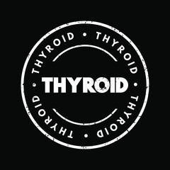 Thyroid text stamp, concept background