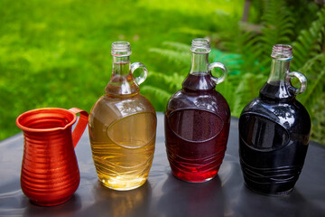 Three bottles of different types of wine on the table