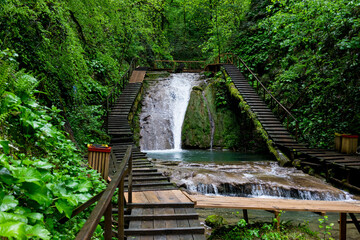 Thirty-three waterfalls landmark in Sochi