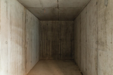 empty room with concrete walls