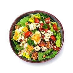 Fresh salad - Healthy Food Bowl on white Background