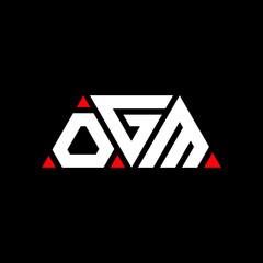 OGM triangle letter logo design with triangle shape. OGM triangle logo design monogram. OGM triangle vector logo template with red color. OGM triangular logo Simple, Elegant, and Luxurious Logo...