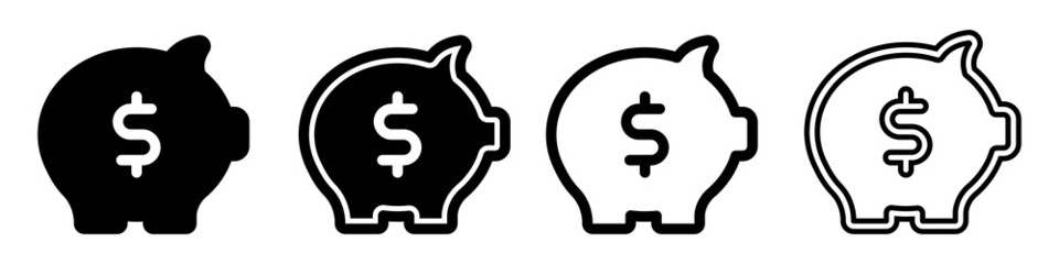 Money icon vector set. finance illustration sign collection. banking symbol.