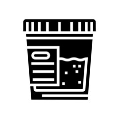 urine drug test glyph icon vector. urine drug test sign. isolated contour symbol black illustration - obrazy, fototapety, plakaty