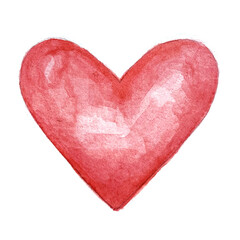 Hand drawn watercolor isolated heart