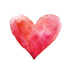 Hand drawn watercolor isolated heart