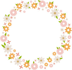 Hand-drawn floral frame. Great for sell-out, website, flyer, postcard, print or banner. 