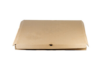 Cardboard box for pizza isolated on white.Big size