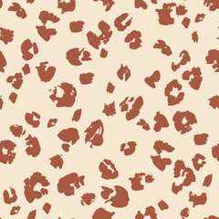 Obraz premium Animal skin print. Leopard`s spotted fur seamless pattern design.