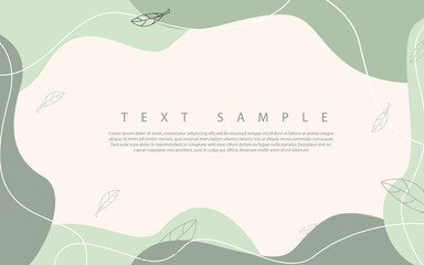 Abstract handrawn shape nature color pastel background