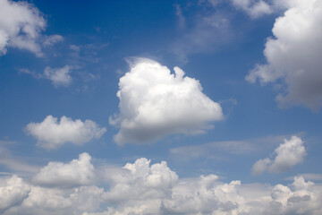 white clouds with blue sky background