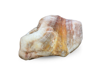 stones with multi-layered stripes isolated on white background