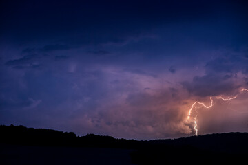 Lightning in Serra Del Montsec, Lleida, Spain
