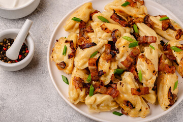 Dumplings, filled with mashed potatoes.