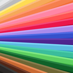 Abstract background of stripes of different bright colors, vector illustration