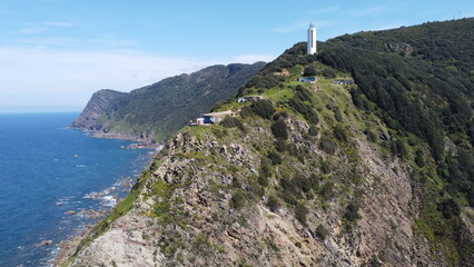 lighthouse on a cliff on the basque coast